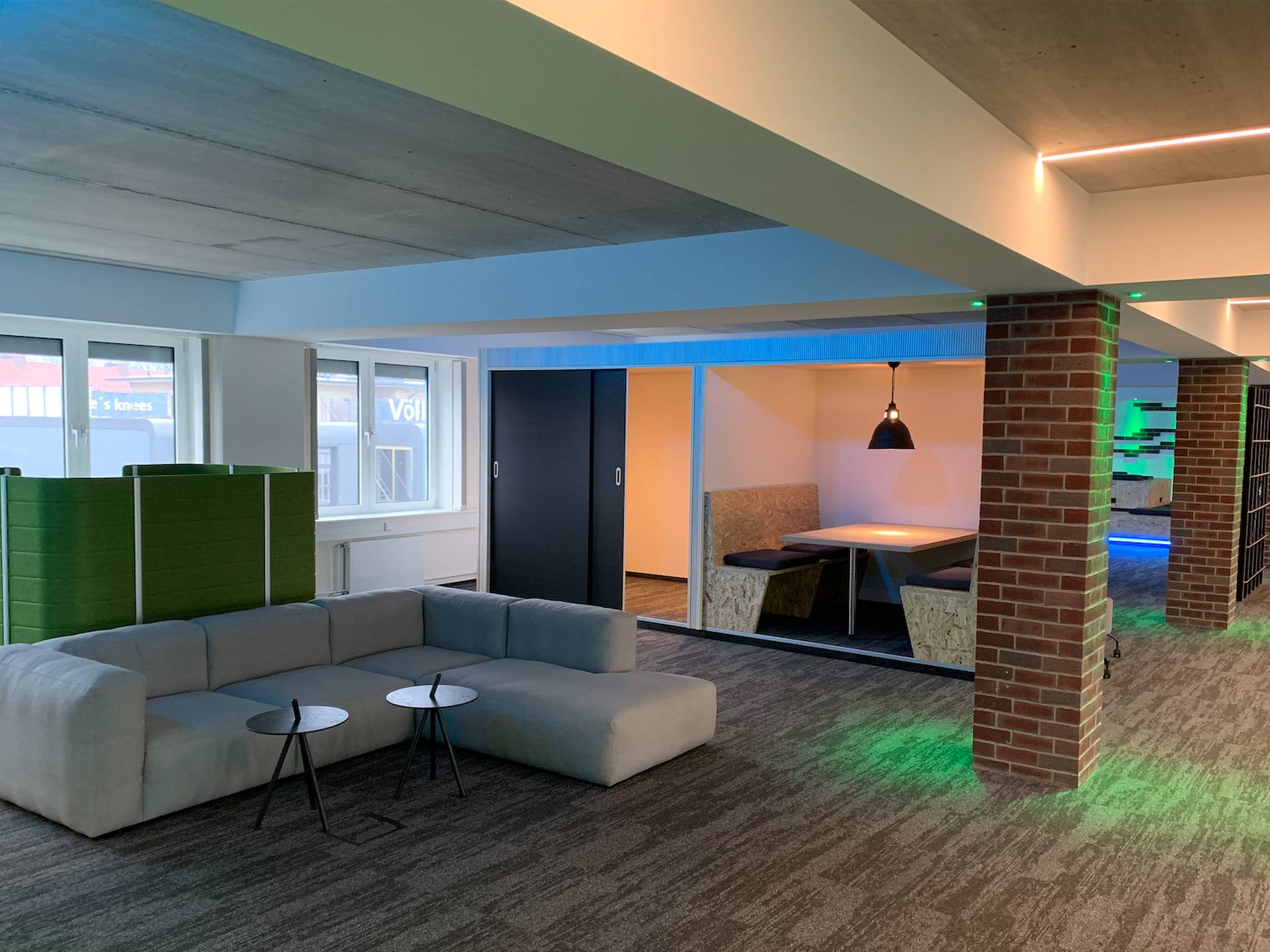 Take a look at our work and relax area